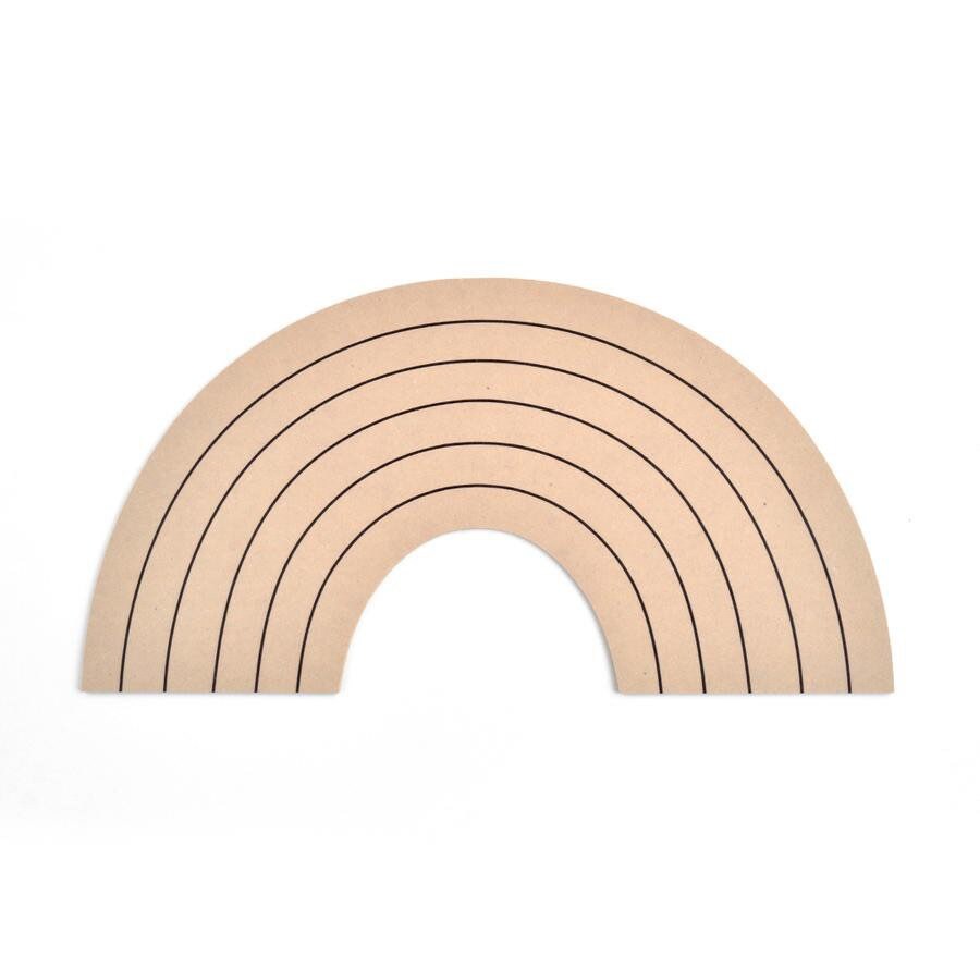 Rainbow decor piece, a vibrant and cheerful addition to any room.