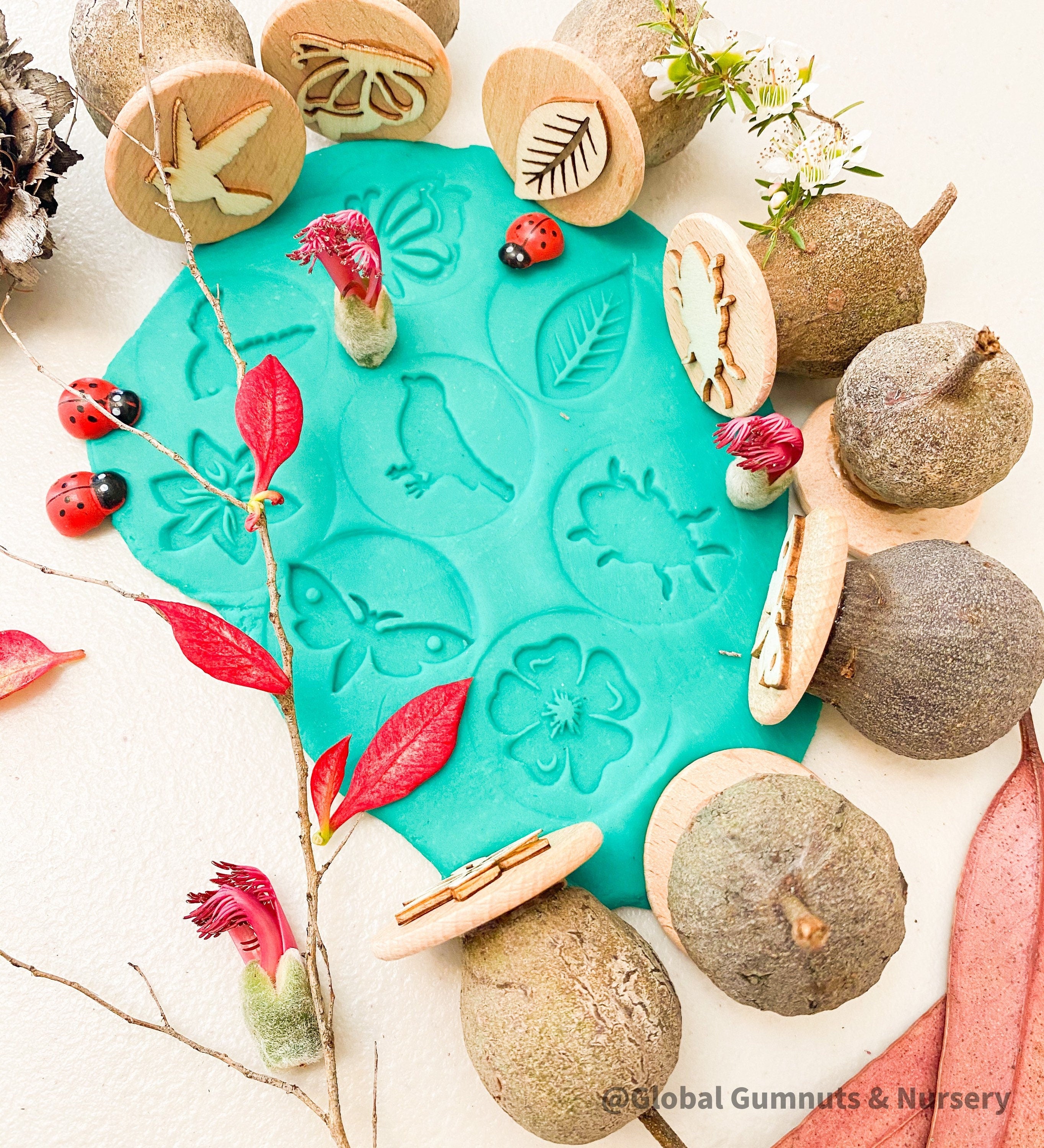 A Bug's Life Stamps: 8-piece stamp set featuring various insects.