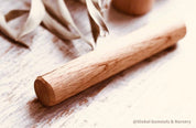 Natural Wooden Rolling Pin: 19.5cm rolling pin for baking or crafting.