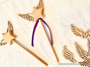 Wooden Star Wand: Playful star wand for fairy-themed activities and gifts.