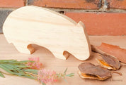 Set of six large Australian wooden animals, perfect for imaginative play or display.