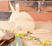 Set of six large Australian wooden animals, perfect for imaginative play or display.