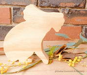 Set of six large Australian wooden animals, perfect for imaginative play or display.