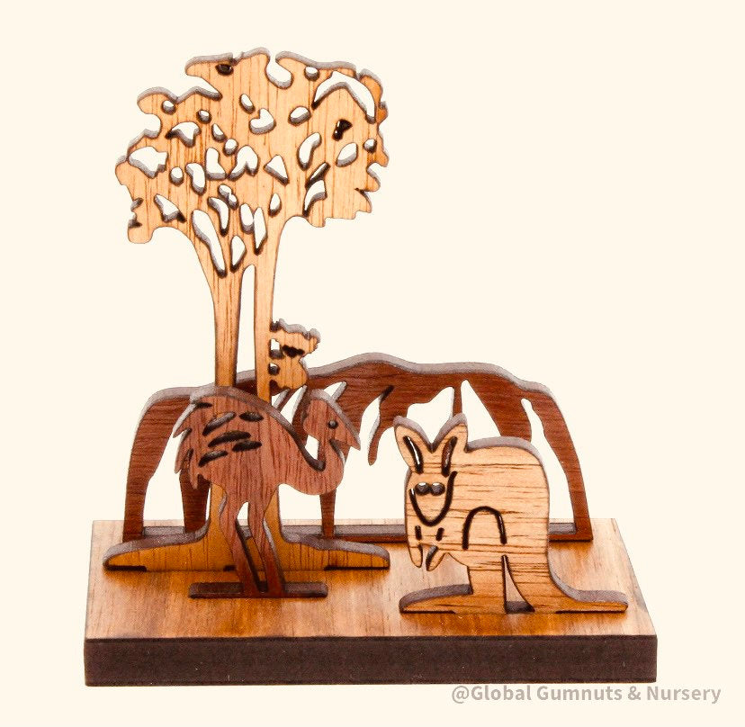 Mini Aussie landscape, a beautifully crafted nature scene for imaginative play or decor.