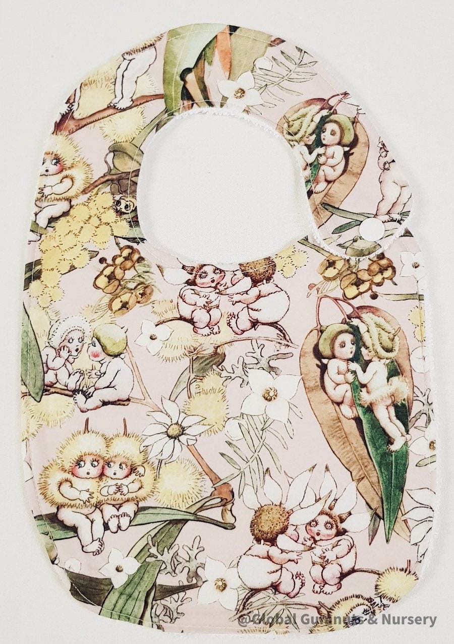 Adorable Gumnut Babies Bibs: Baby bibs featuring gumnut-themed characters.
