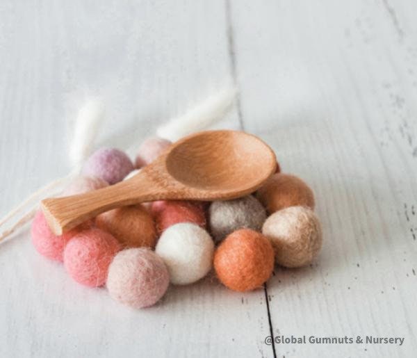 Pure Wool Felt Balls: Soft felt balls in mixed colours for creative play and crafting.