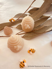 Natural beeswax candles, combining eco-friendly elegance with a warm glow.