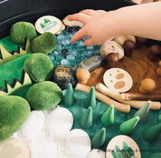 Large green moss rocks, foam-textured decor perfect for creating lush, nature-inspired settings.