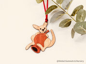 Gumnut kangaroo ornament, a charming Australian-themed decoration for home or gifts.