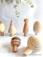 Handmade Wooden Forest Christmas Trees: Beautiful handcrafted forest trees made of wood, perfect for festive decorations or small world play.