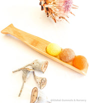 Long Spoon Scoop: Natural wooden long-handled spoon for sensory use.