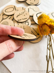 Indigenous Symbols (Birch Wood): NAIDOC Week educational set in natural wood.