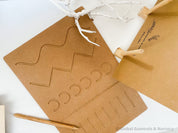 Patterns Tracing Board: Tracing board with wooden stylus for pre-writing practice.