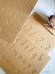 Patterns Tracing Board: Tracing board with wooden stylus for pre-writing practice.