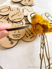 Indigenous Symbols (Birch Wood): NAIDOC Week educational set in natural wood.
