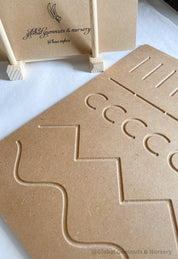 Patterns Tracing Board: Tracing board with wooden stylus for pre-writing practice.