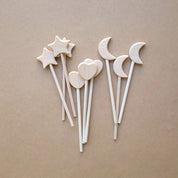 Wooden Heart Wands or Cake Topper: Perfect for princess-themed events or as charming cake toppers, these wands delight kids and adults alike.