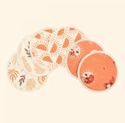Bamboo nursing pads, eco-friendly breastfeeding essentials offering comfort and protection (12cm).