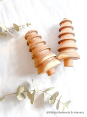 Marijke’s Wooden Forest Trees: Handcrafted wooden Christmas trees.