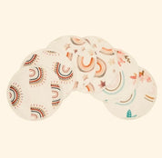 Bamboo nursing pads, eco-friendly breastfeeding essentials offering comfort and protection (12cm).