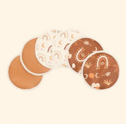 Bamboo nursing pads, eco-friendly breastfeeding essentials offering comfort and protection (12cm).