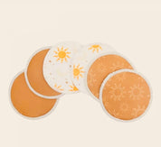 Bamboo nursing pads, eco-friendly breastfeeding essentials offering comfort and protection (12cm).