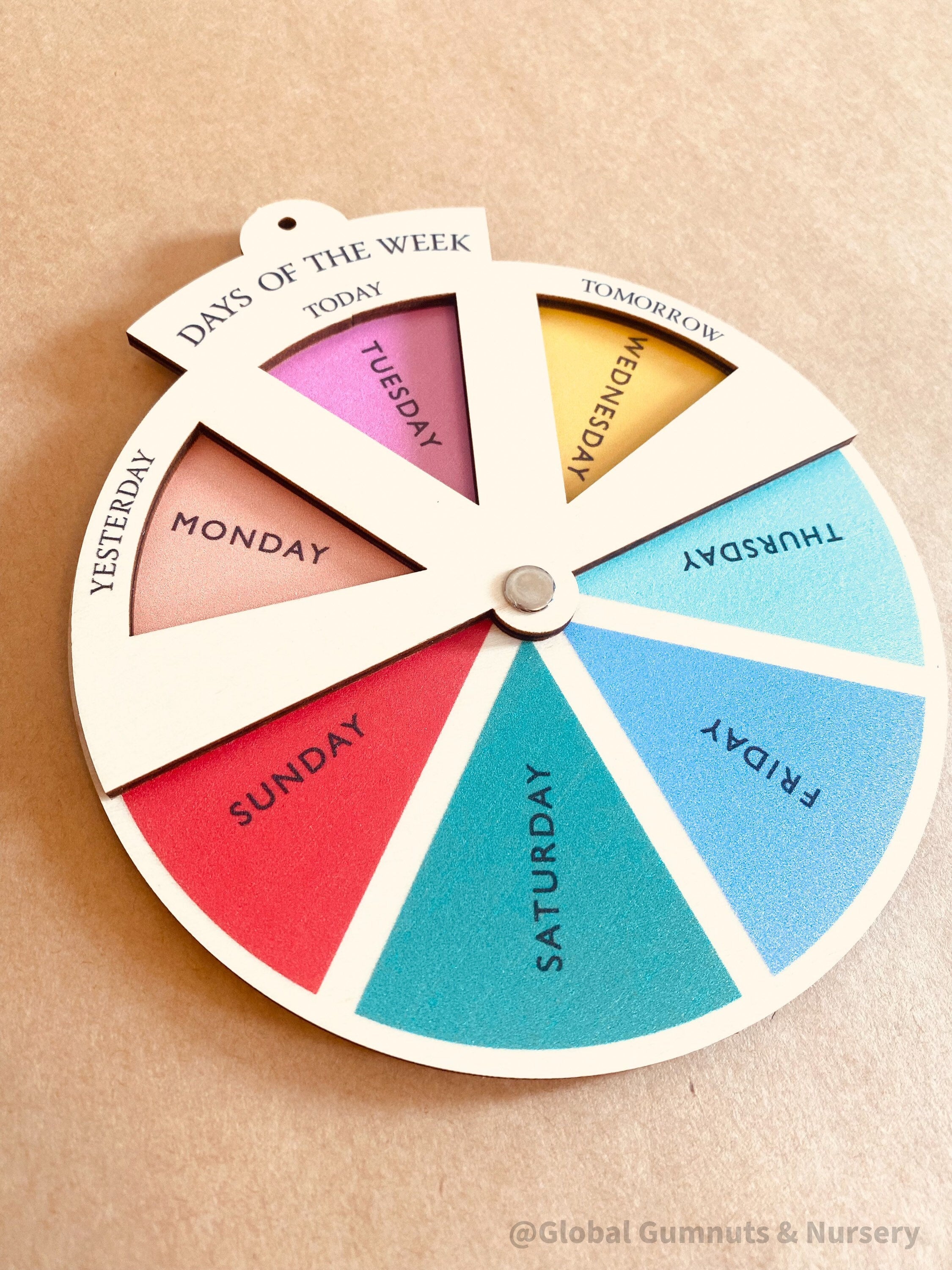 Days of the Week Wheel: Interactive wheel to teach the days of the week.