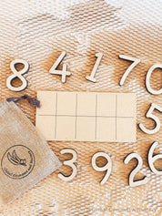 Blank Wooden Tens Board: Educational counting board designed for math activities.