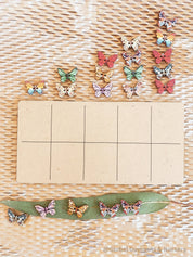 Blank Wooden Tens Board: Educational counting board designed for math activities.