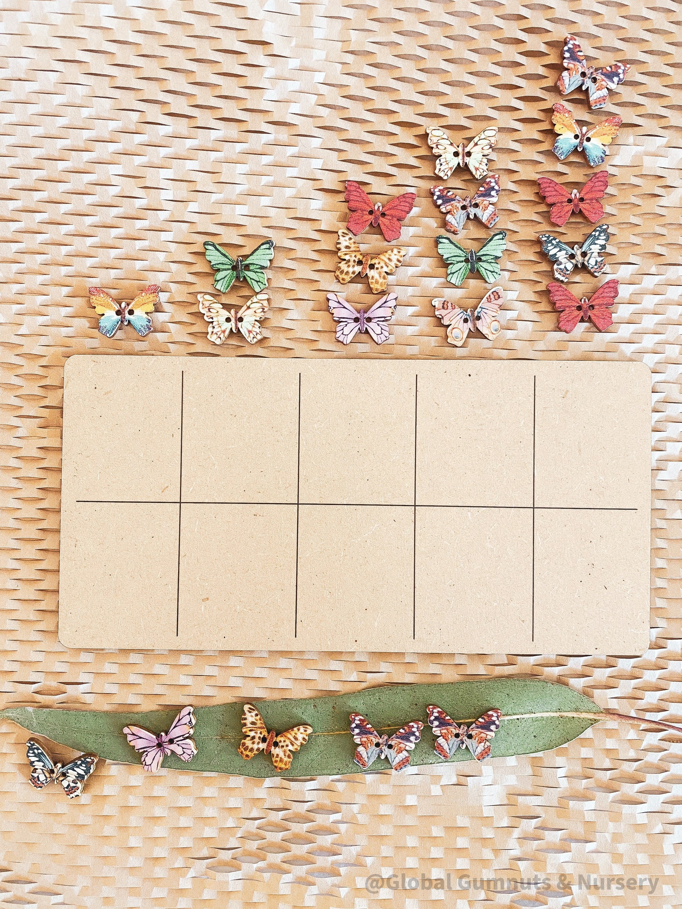 Blank Wooden Tens Board: Educational counting board designed for math activities.