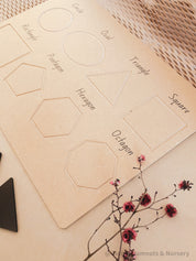 Shapes Wooden Tracing Board: Learn shapes with a board, matching pieces, and stylus.