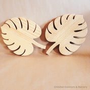 Handcrafted Monstera Leaf Decor: Wooden monstera leaf for natural home decor.