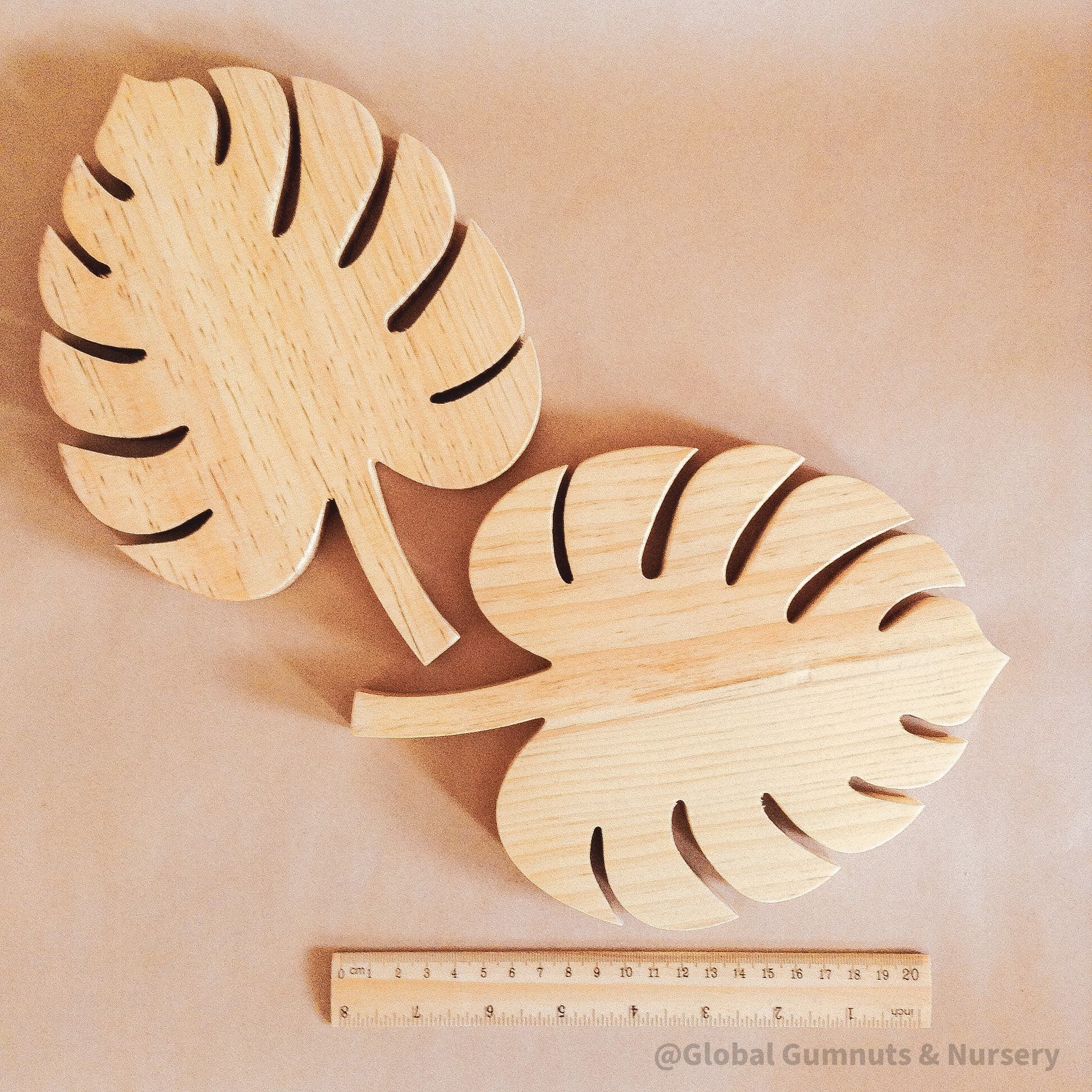 Handcrafted Monstera Leaf Decor: Wooden monstera leaf for natural home decor.