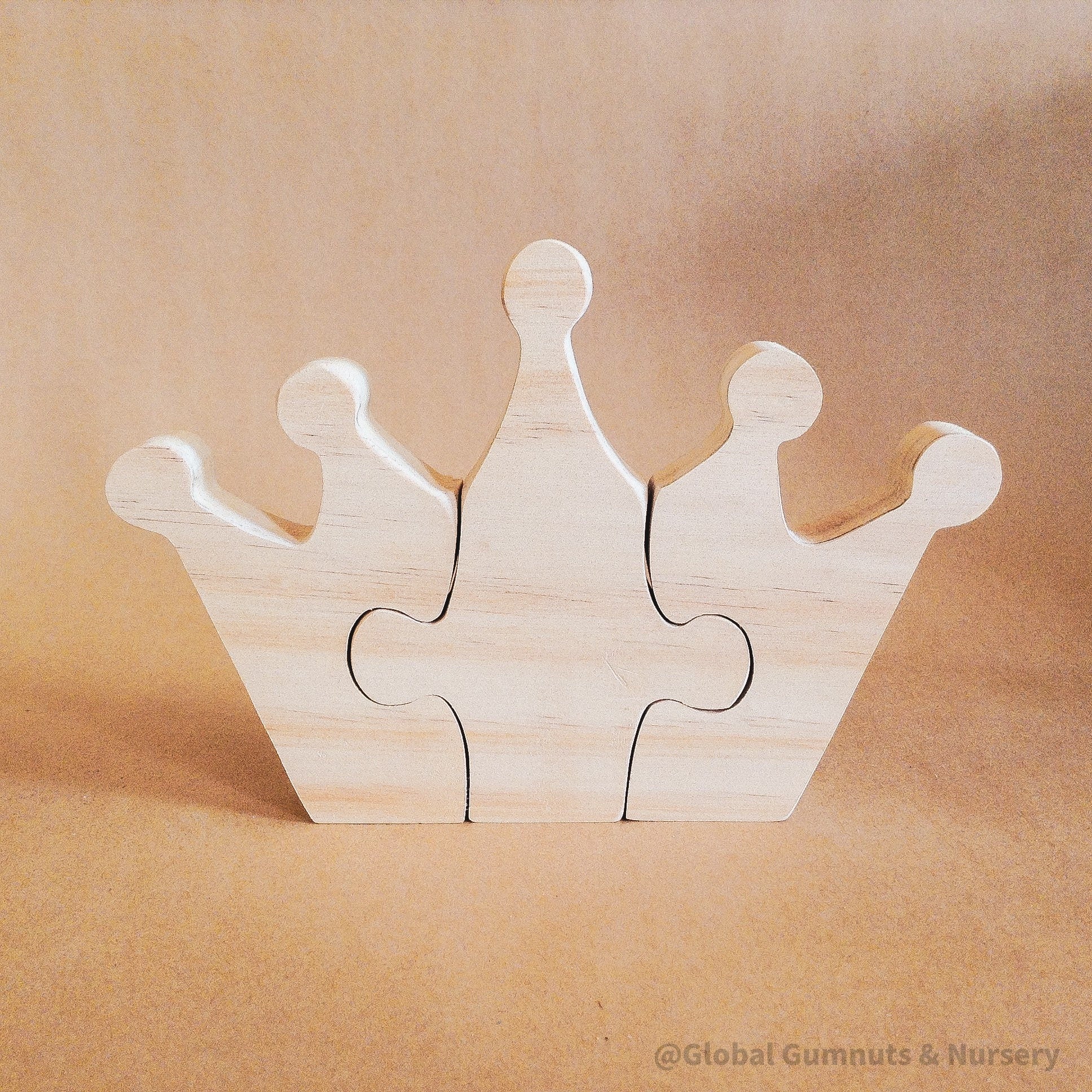 Crown Princess Wooden Puzzle – Statement Decor: Elegant wooden crown puzzle, doubling as a playful toy and decorative piece.