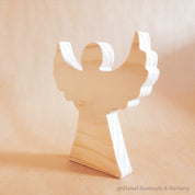 Handmade Wooden Angel: Wooden angel with movable wings, ideal for decor or gifts.