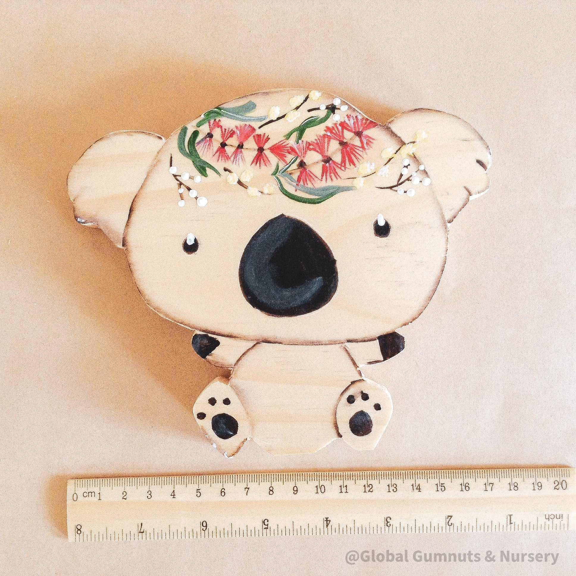 Koala shelfie, a handmade decor piece celebrating the Australian koala.