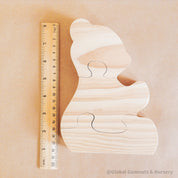 Honey Bear Puzzle: Personalized wooden honey bear puzzle for toddlers.