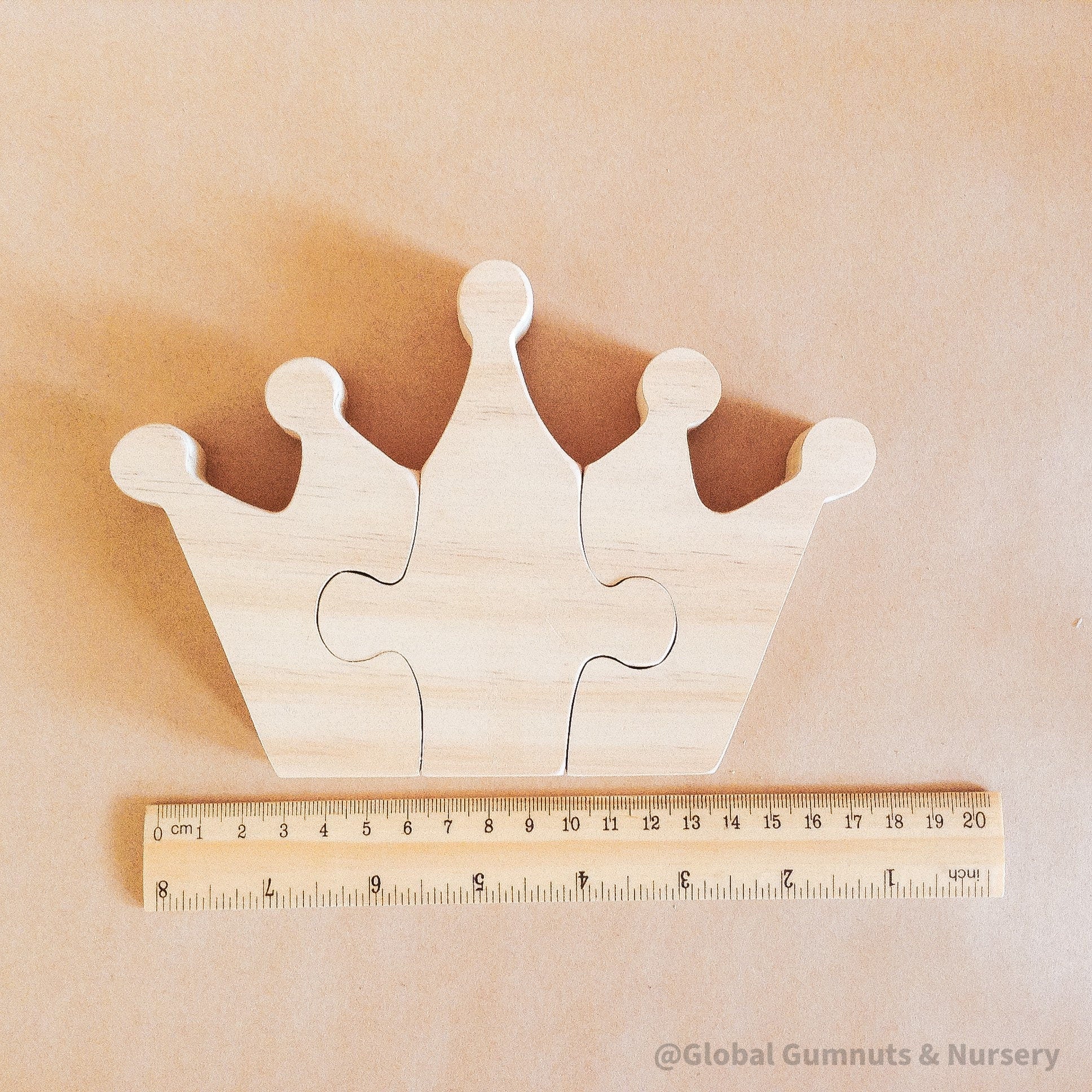 Crown Princess Wooden Puzzle – Statement Decor: Elegant wooden crown puzzle, doubling as a playful toy and decorative piece.