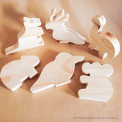 Australian Wooden Animals Set: Handmade set of native Australian wooden animals.