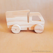 Personalized Wooden Truck: Sustainable wooden truck toy with customization.