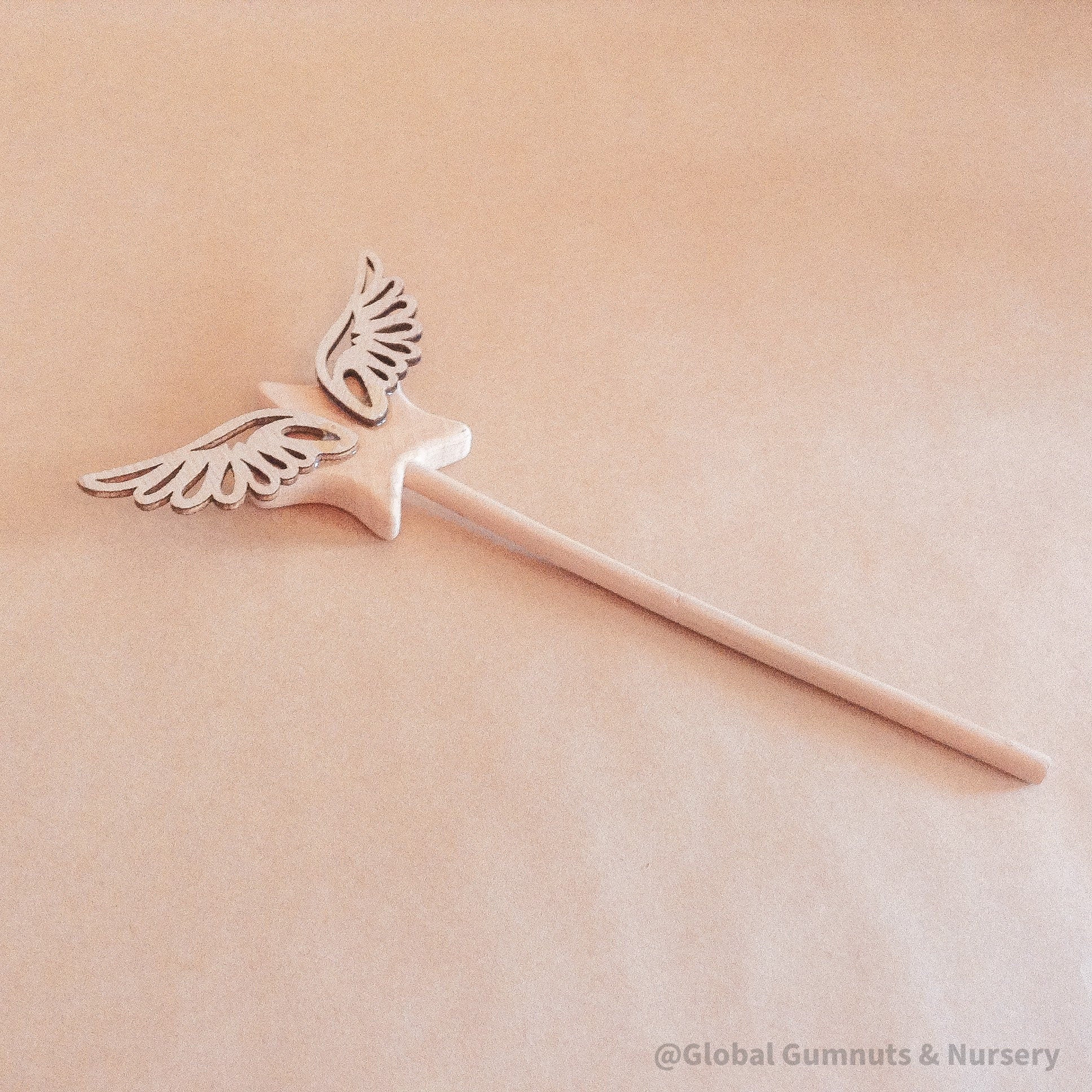 Wooden Star Wand: Playful star wand for fairy-themed activities and gifts.