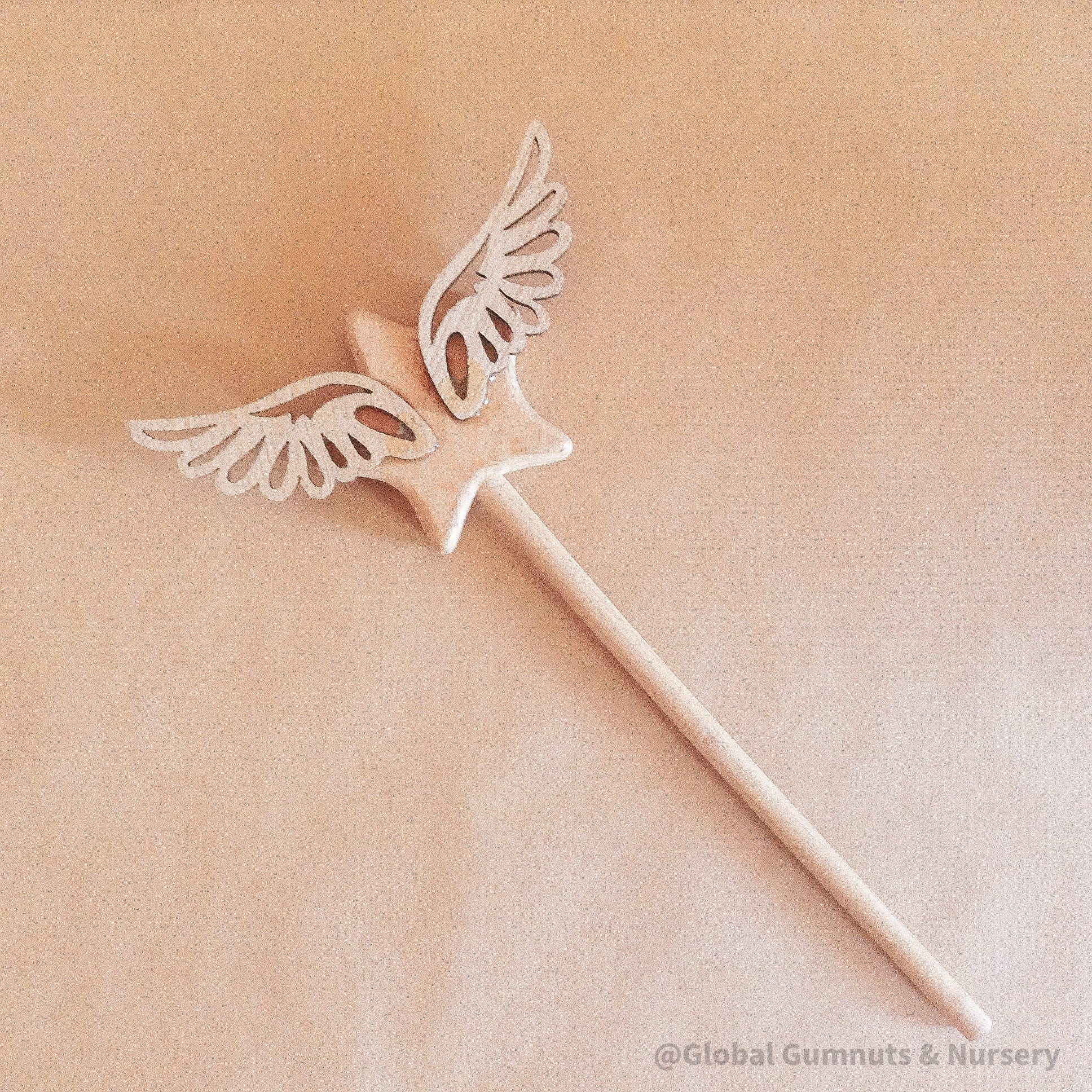 Wooden Star Wand: Playful star wand for fairy-themed activities and gifts.