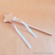 Wooden Star Fairy Wand: Beech wood star wand, perfect for parties or imaginative play.