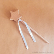 Wooden Star Fairy Wand: Beech wood star wand, perfect for parties or imaginative play.
