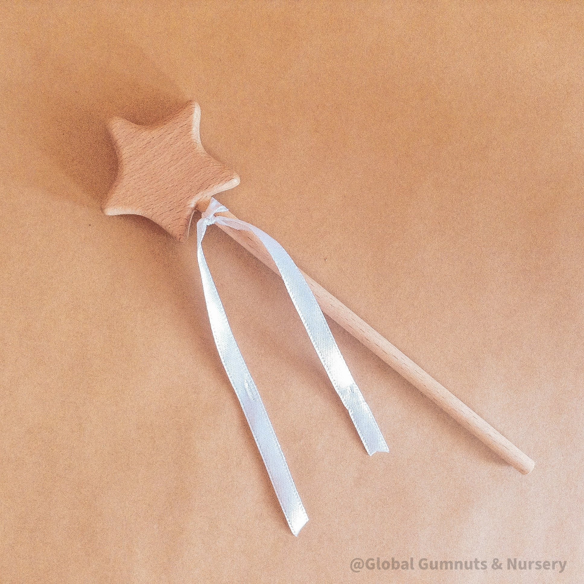 Wooden Star Fairy Wand: Beech wood star wand, perfect for parties or imaginative play.