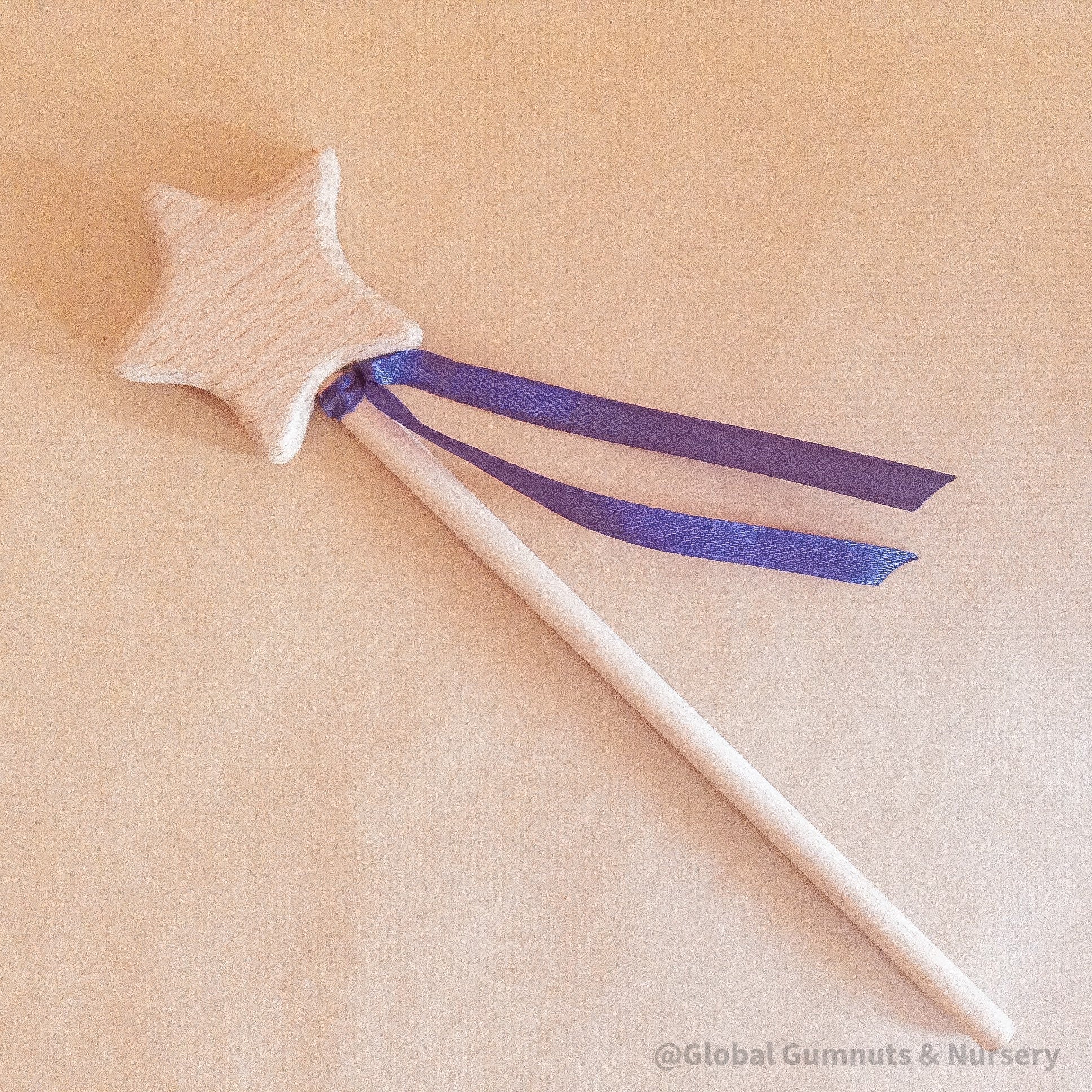 Wooden Star Fairy Wand: Beech wood star wand, perfect for parties or imaginative play.