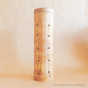 Natural cylindrical music shaker (22.5x6.5cm), a versatile percussion instrument.
