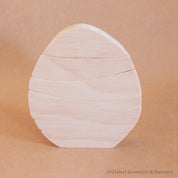 Natural wooden egg stacker, perfect for creative play or Montessori learning.