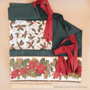 Christmas Aprons – Chef Edition: Festive aprons for kitchen or daycare use during holidays.