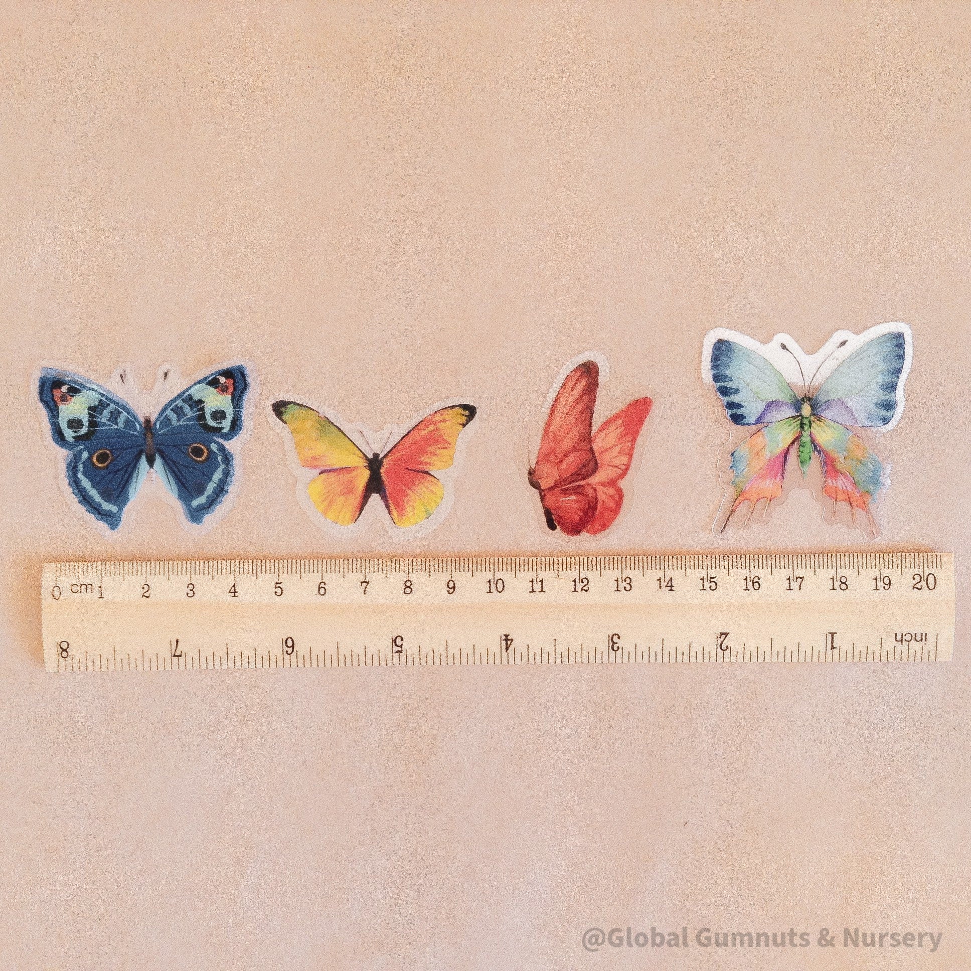Amazing Butterfly Rainbow Collection: Set of 5 or 10 vibrant rainbow-colored butterfly decorations.